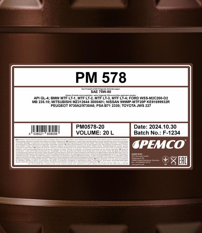 SCT - MANNOL PM0578-20 Transmission Oil