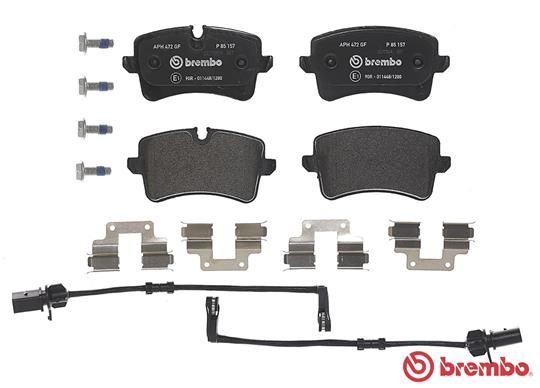 Комплект гальмівних накладок, дискове гальмо, Brembo P85157