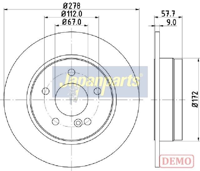 спирачен диск JAPANPARTS