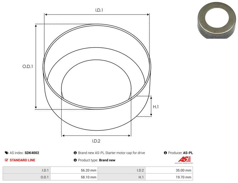 AS-PL SDK4002 Repair Kit, starter