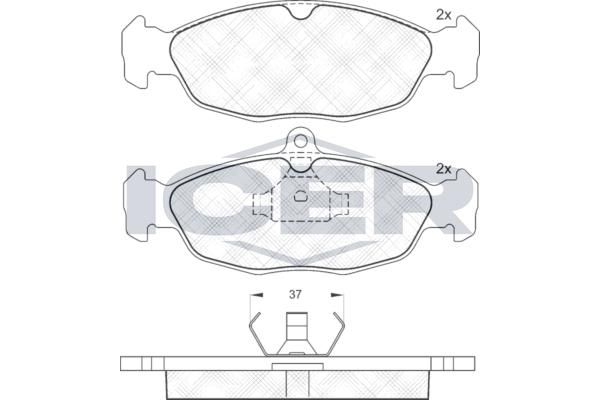 ANDEL 180858 - Brake Pad Set, disc brake