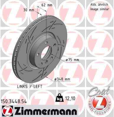 Гальмівний диск, Zimmermann 150.3448.54