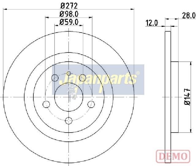 спирачен диск JAPANPARTS