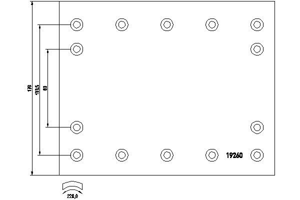 TEXTAR 1925602 Brake Lining Kit, drum brake