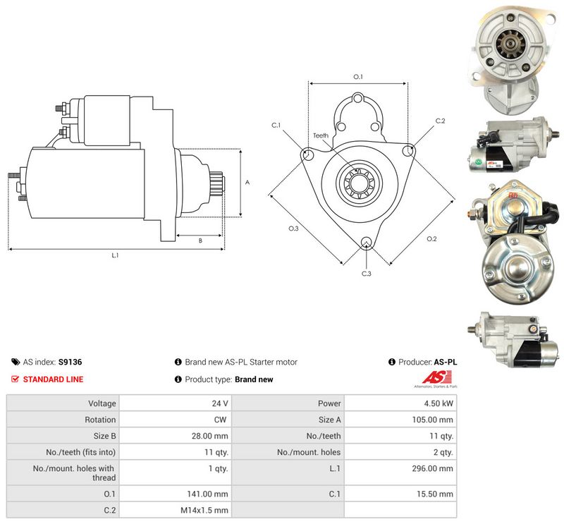 AS-PL S9136 Starter