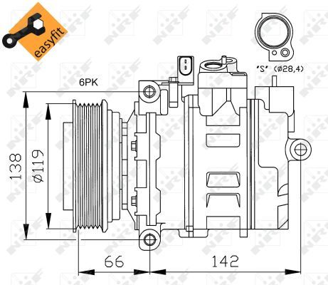 NRF 32111 Compressor, air conditioning