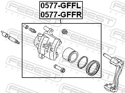 Гальмівний супорт, Febest 0577-GFFR