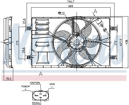 NISSENS 850033 Fan, engine cooling