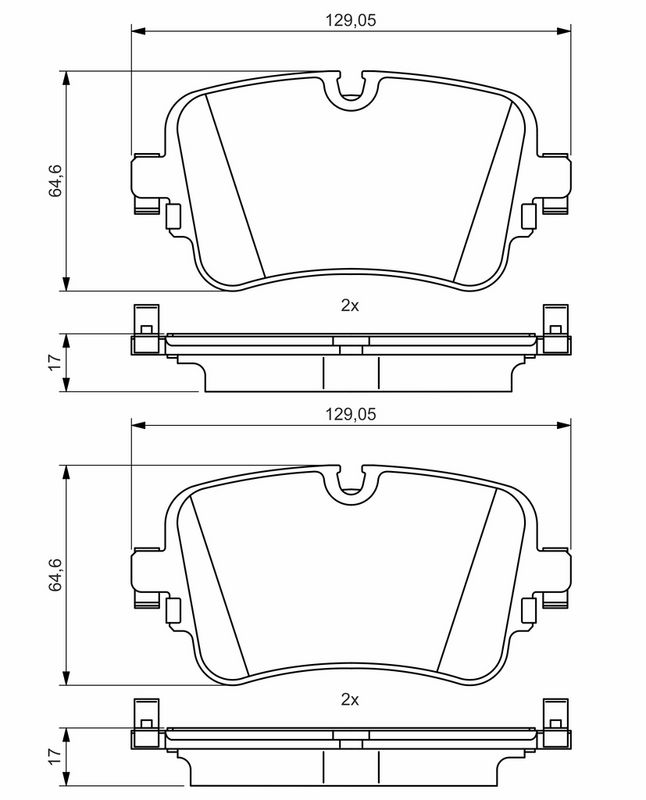 BOSCH 0986495426 Brake Pad Set, disc brake