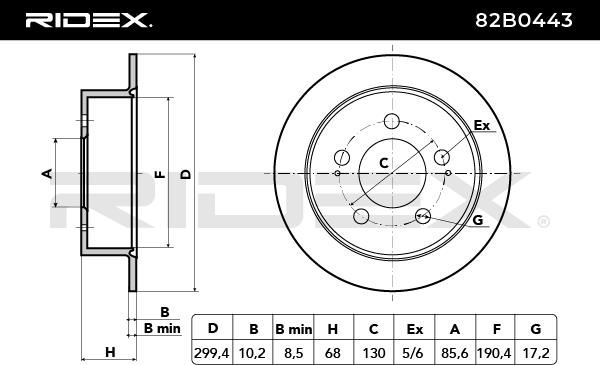 спирачен диск RIDEX