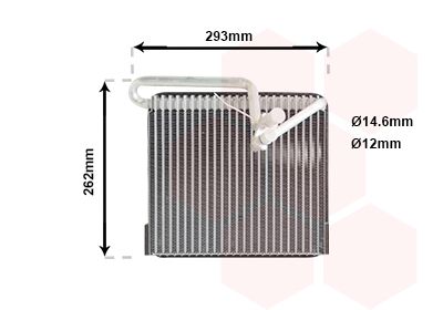 VAN WEZEL párologtató, klímaberendezés 3700V372