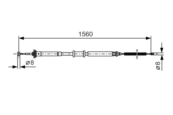 Bosch Cable Pull, parking brake 1 987 477 925 (1987477925)