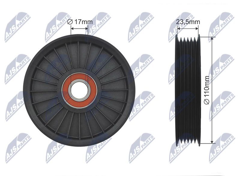 NTY РОЛИК РУЧЕЙКОВОГО РЕМНЯ Chevrolet Blazer 1988-2024; Chevrolet Aveo 1988-2024; Chevrolet Evanda 1988-2024; Chevrolet