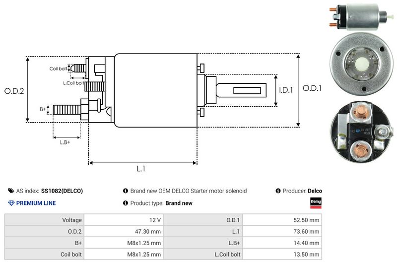 AS-PL SS1082(DELCO) Solenoid Switch, starter