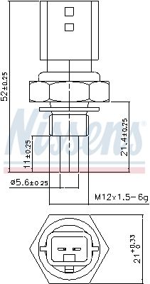 NISSENS RENAULT Датчик температури Dacia Dokker, Logan, Kangoo 08-, Nissan Qashqai, X-Trail, Opel Vivaro, Clio III, Traf