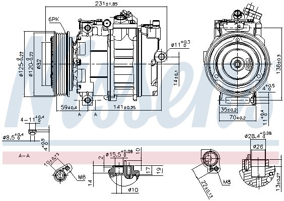 NISSENS 89487 Compressor, air conditioning