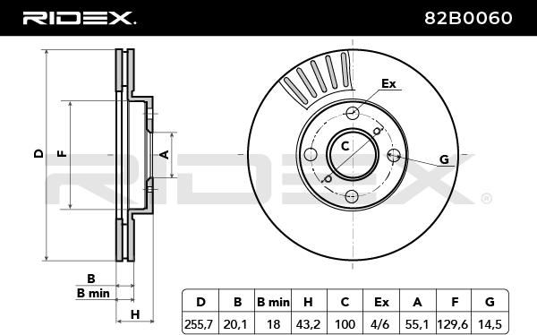 спирачен диск RIDEX