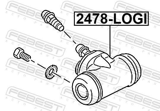 Гальмівний циліндр, Febest 2478-LOGI