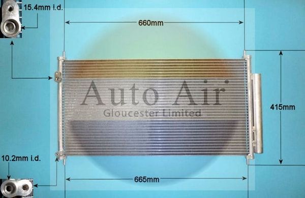 Auto Air Gloucester 16-9819 Condenser, air conditioning