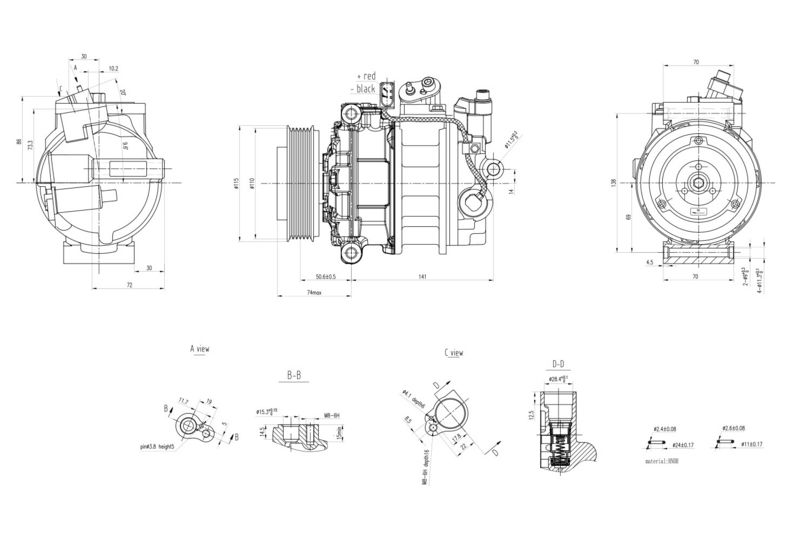 HELLA 8FK 366 200-201 Compressor, air conditioning