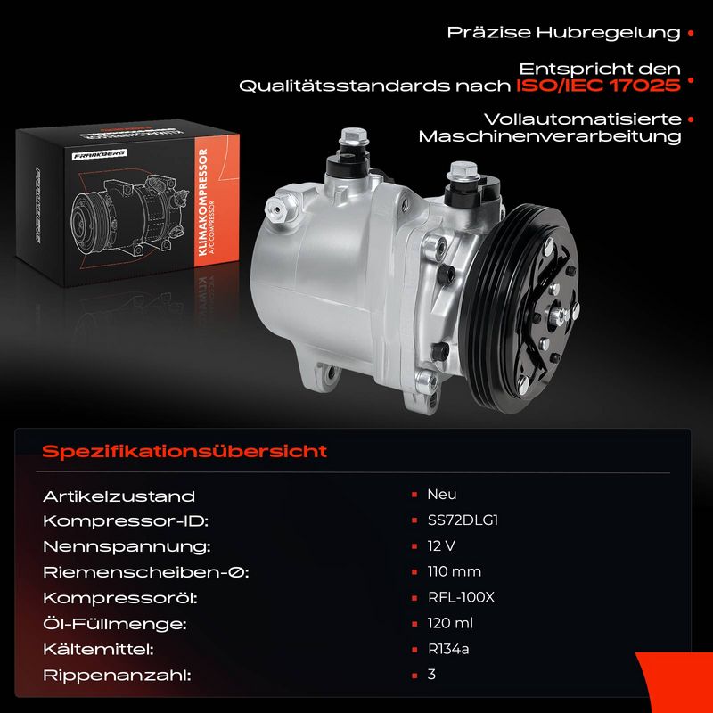 Frankberg 5481FB0051169 Compressor, air conditioning