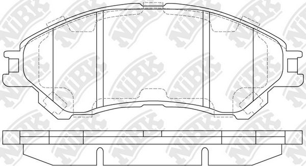 Комплект гальмівних накладок, дискове гальмо, Nibk PN9809