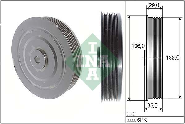 Schaeffler INA Szíjtárcsa, főtengely 544 0009 10