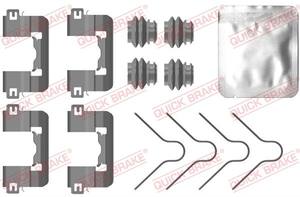 Комплект приладдя, накладка дискового гальма, Quick Brake 109-0105