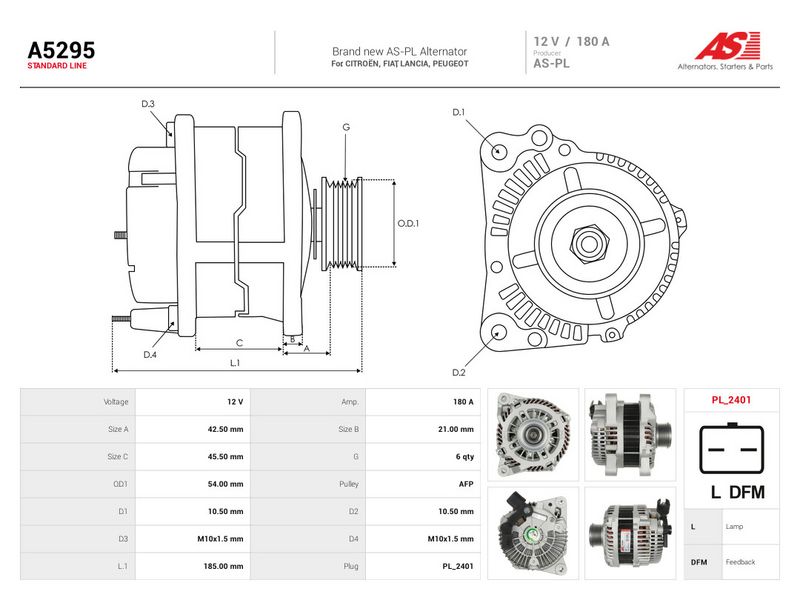 Generaator, AS-PL A5295