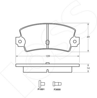 1-GNC R-114 - Brake Pad Set, disc brake