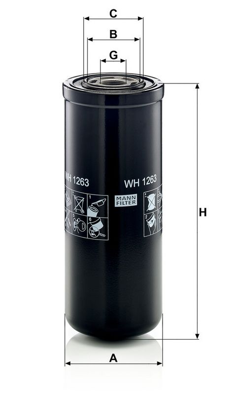 Hüdraulikafilter, automaatkäigukast, MANN-FILTER WH 1263