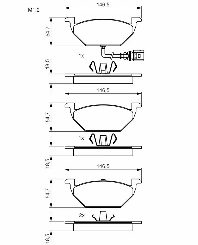 Set placute frana,frana disc 0 986 495 213 BOSCH
