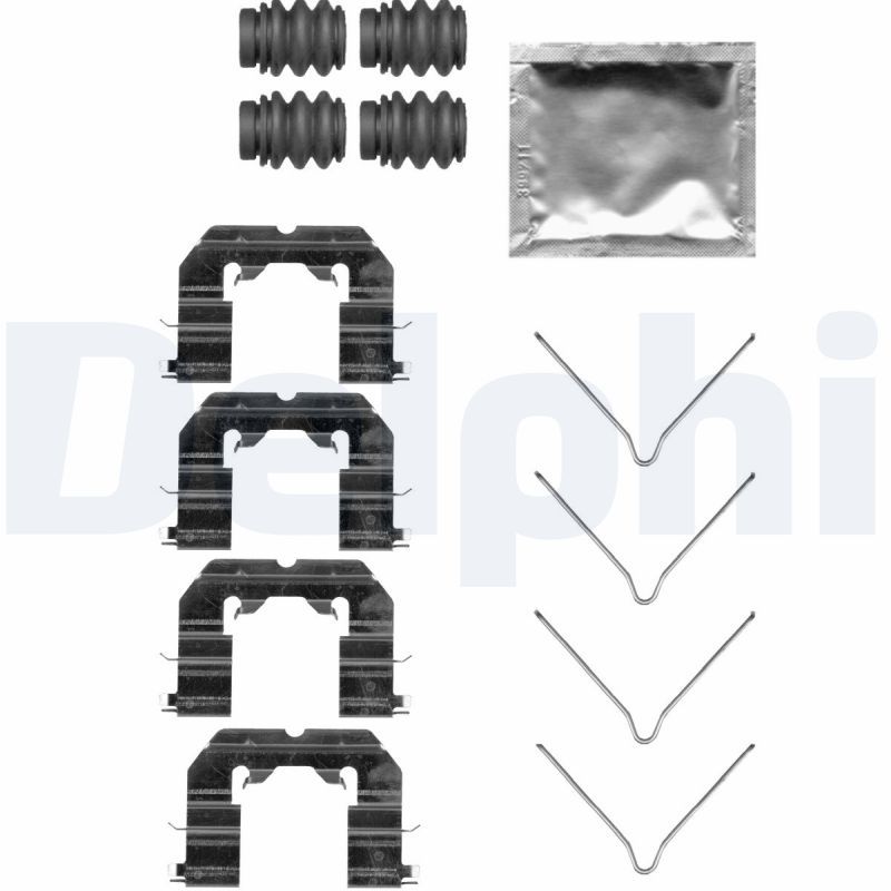 Комплект приладдя, накладка дискового гальма, Delphi LX0738