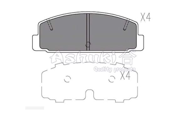 ASHUKI by Palidium fékbetétkészlet, tárcsafék M075-06