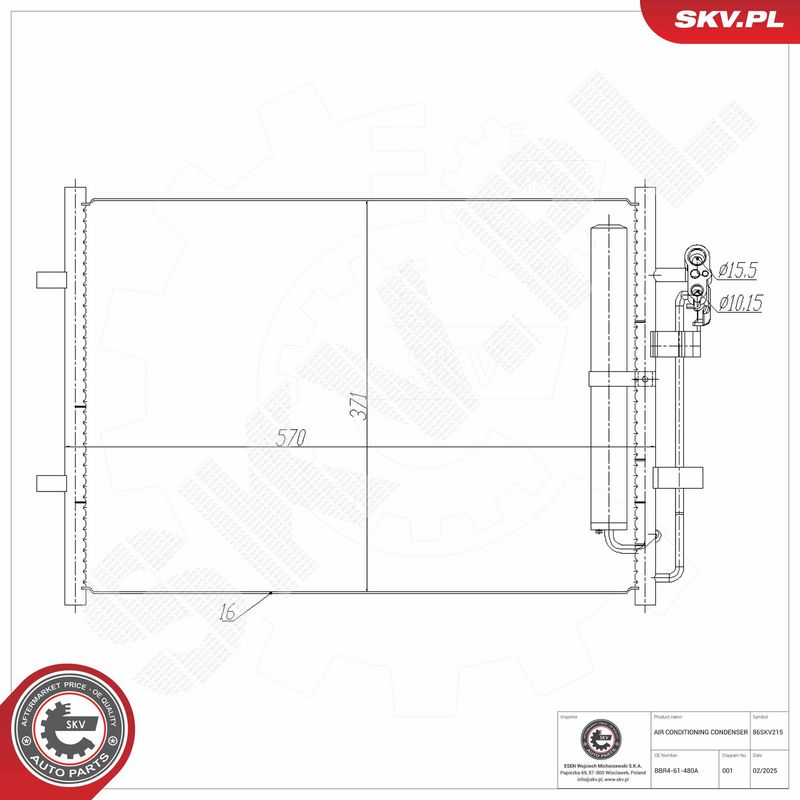 Kondensaator, kliimaseade, ESEN SKV 86SKV215