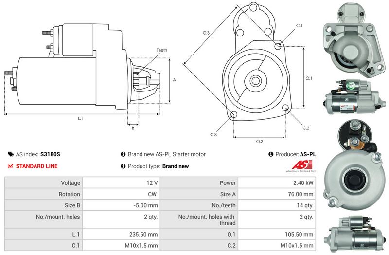 AS-PL S3180S Starter