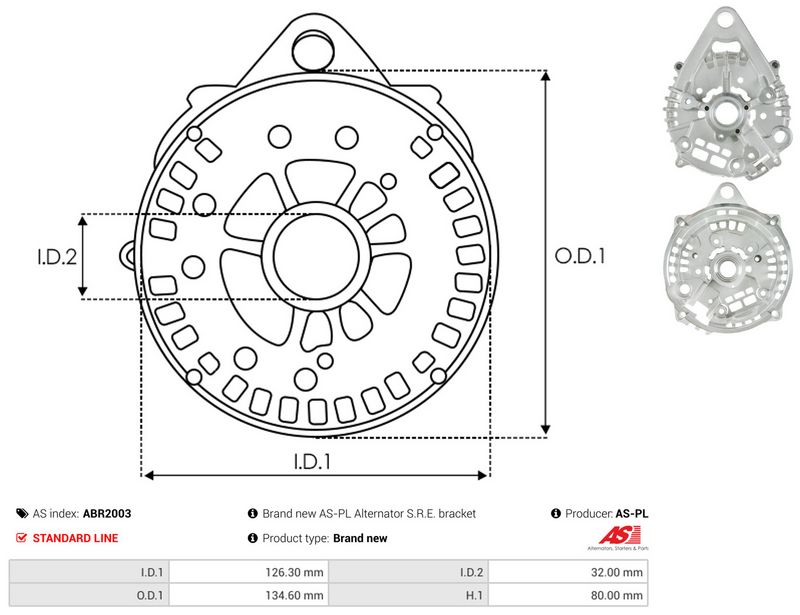 AS-PL ABR2003 Protective Cap, alternator