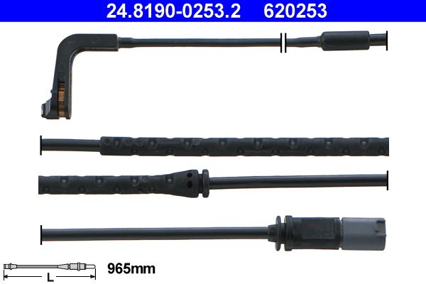 Senzor de avertizare,uzura placute de frana 24.8190-0253.2 ATE