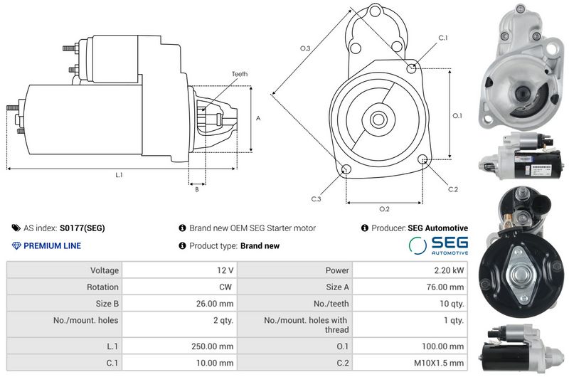 AS-PL S0177(SEG) Starteris