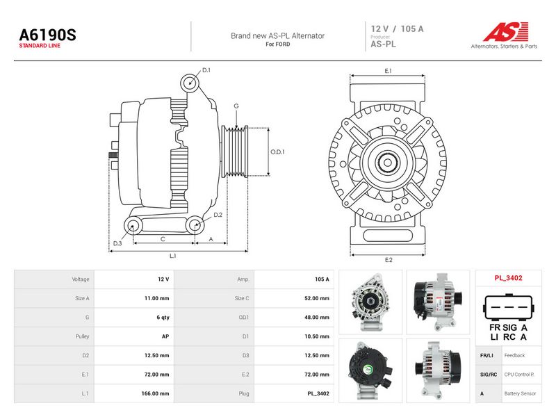 This part match OEM code: 2S6T10300DA