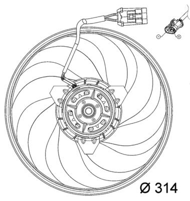 MAHLE CFF 118 000P Fan, engine cooling