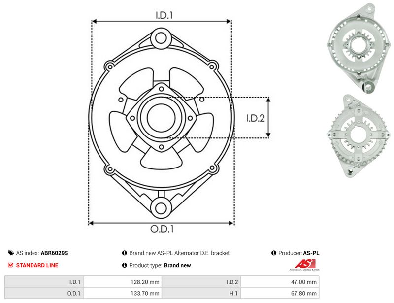 AS-PL ABR6029S Protective Cap, alternator