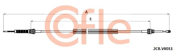 Тросовий привод, коробка передач, Cofle 2CB.VK011