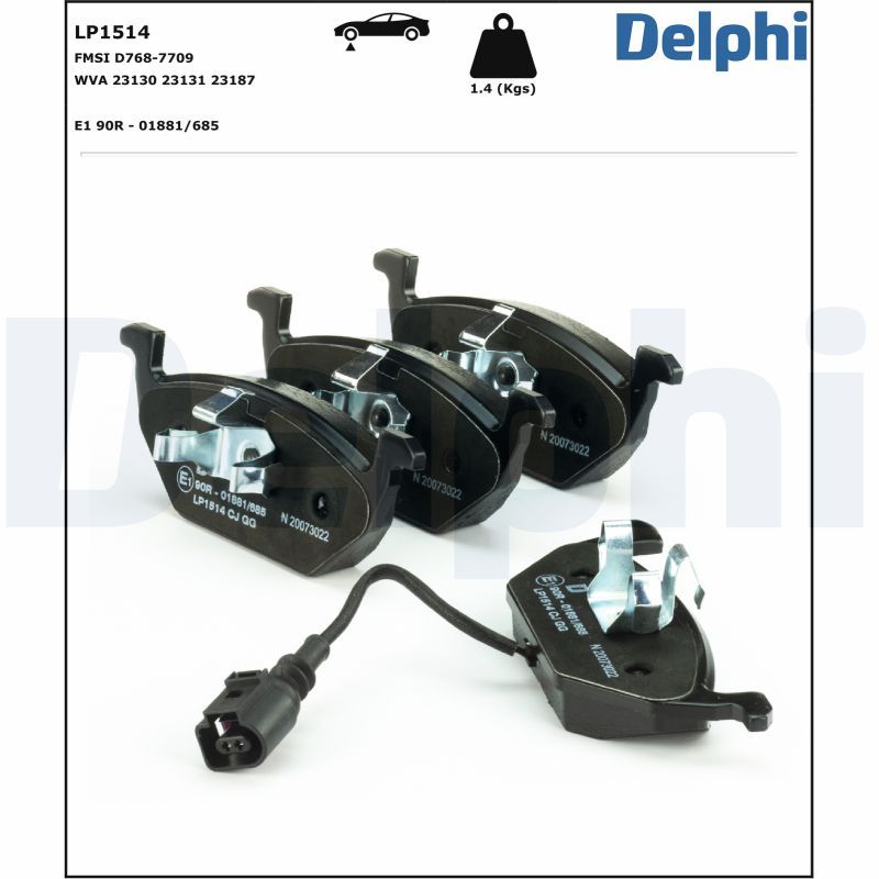 DELPHI LP1514 Brake Pad Set, disc brake