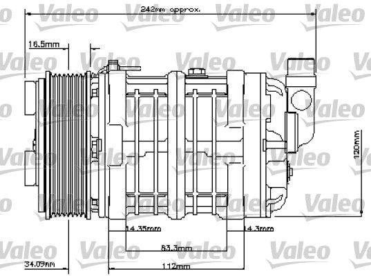 VALEO Compressor, airconditioning 815811