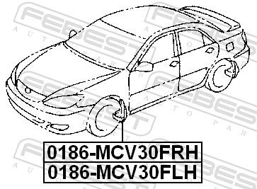 Комплект для монтажу, крило, Febest 0186-MCV30FLH