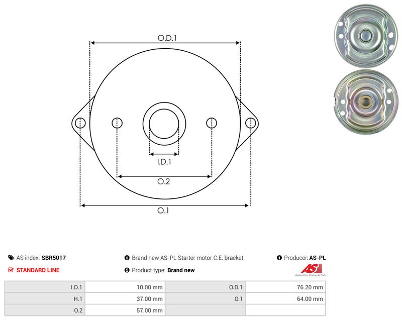 AS-PL SBR5017 Starter Lid, carburettor
