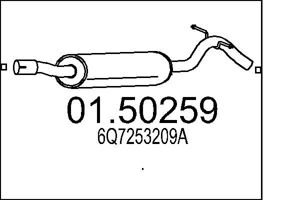 Проміжний глушник, Mts 01.50259