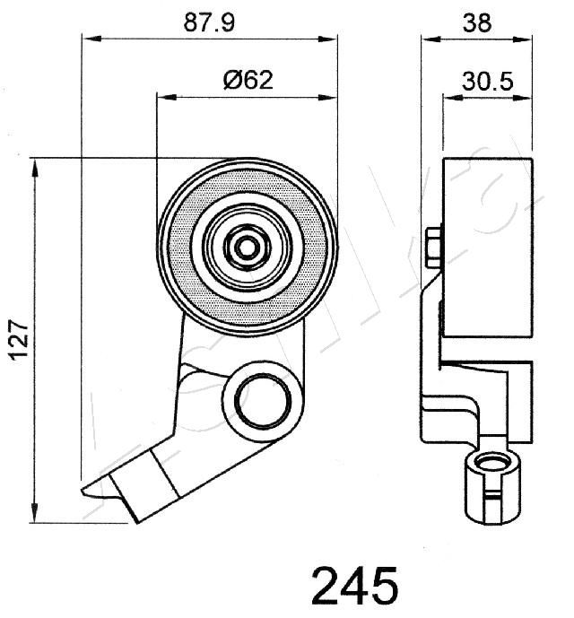 ASHIKA 45-02-245 Tensioner, timing belt