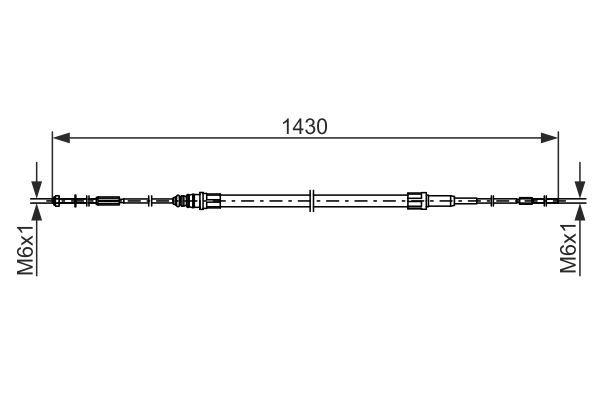 BOSCH Volkswagen трос ручного гальма T5/6 1430/1517